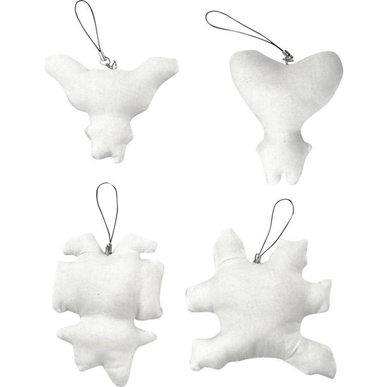Creotime Sleutelhanger Textiel Figuren Set Ugly Monsters 4 st.
