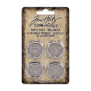 Tim Holtz Idea-Ology Quote Seals Halloween 4 pcs.