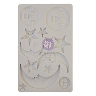 Prima Marketing mould 5 x 8 inch. Nocturnal Elements Moon and Stars
