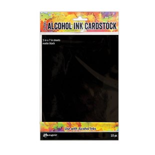 Ranger Alcohol Ink Cardstock Matte Black 5x7'' 10st