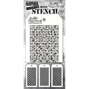 Tim Holtz Mini Layering Stencil 3 1/8" x 6 1/4" Set 52 3/Pkg