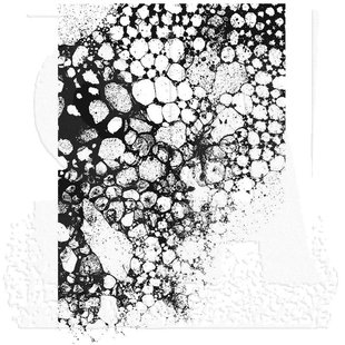 Tim Holtz Cling Stamp Bubbles met Stamp Block