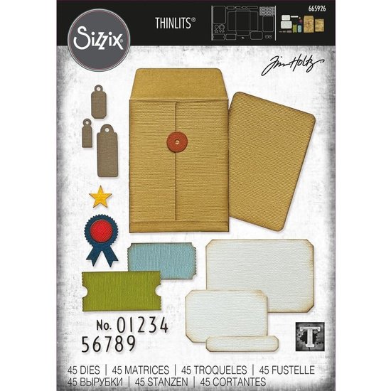 Tim Holtz Sizzix Tim Holtz Thinlits Die Set 45PK Collector 665926
