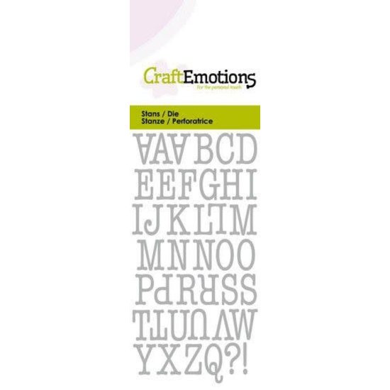 CraftEmotions CraftEmotions Stansmal Alfabet Typewriter hoofdletters 12mm. Card 5x10cm