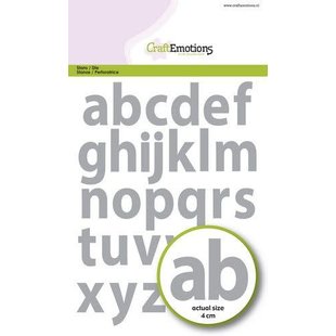 CraftEmotions Stansmal Alfabet Basic Kleine letters 40mm.  12x20,5cm