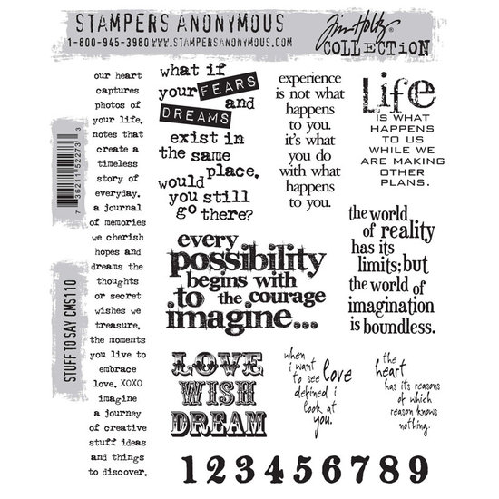 Tim Holtz Tim Holtz Cling Stamp Stuff To Say