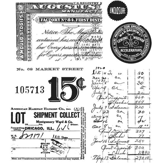 Tim Holtz Tim Holtz Cling Stamp Etcetera