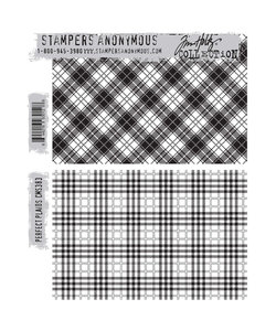 Tim Holtz Cling Stamp Perfect Plaids