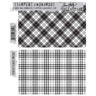 Tim Holtz Cling Stamp Perfect Plaids