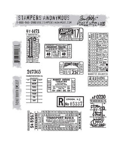 Tim Holtz Cling Stamp Ticket Booth