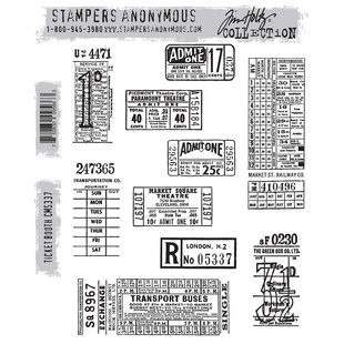 Tim Holtz Cling Stamp Ticket Booth