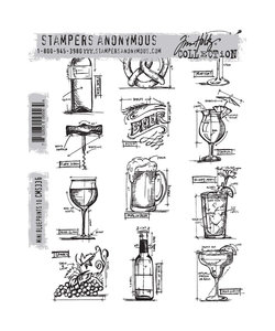 Tim Holtz Cling Stamp Mini Blueprint nr. 10