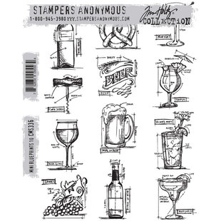 Tim Holtz Cling Stamp Mini Blueprint nr. 10