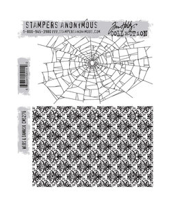 Tim Holtz Cling Stamp Webs & Damask