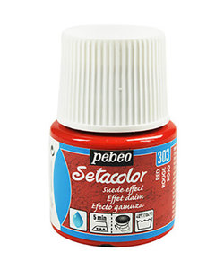 Pebeo Setacolor Textielverf Suede effect 45ml Red nr. 303