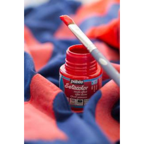 Pebeo Pebeo Setacolor Textielverf Suede effect 45ml Red nr. 303