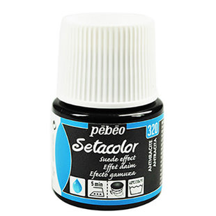 Pebeo Setacolor Textielverf Suede effect 45ml Anthracite nr. 320