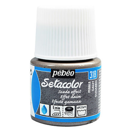 Pebeo Pebeo Setacolor Textielverf Suede effect 45ml Pebble nr. 318