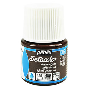 Pebeo Setacolor Textielverf Suede effect 45ml Brown nr. 316