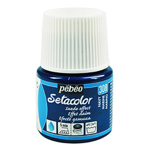 Pebeo Setacolor Textielverf Suede effect 45ml Navy nr. 308