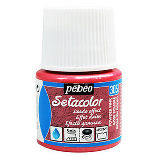 Pebeo Setacolor Textielverf Suede effect 45ml Powder Pink nr. 305