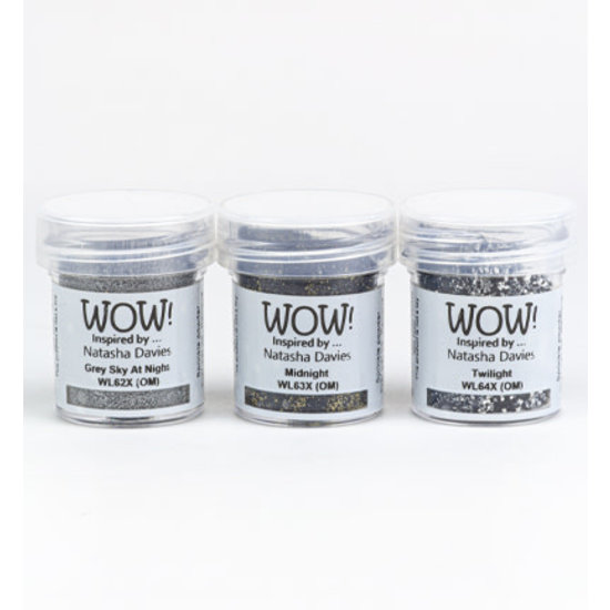 Wow Wow Embossing poeder Trio Set Moonlight 3x15ml