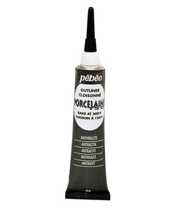 Pebeo Porcelaine 150 Porseleinverf Outliner 20ml Black