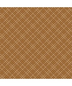 Core' dinations patterned Single Sided 12x12" Brown Plaid