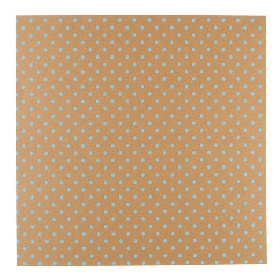 Darice Core' dinations patterned  Single Sided 12x12" Kraft Baby Blue 3D Dot