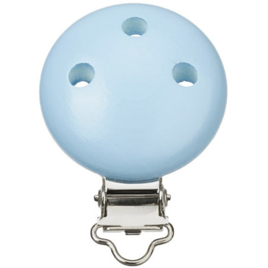 Stafil SpA Houten Baby Speenclip 3,7x11,5 cm.  Licht Blauw