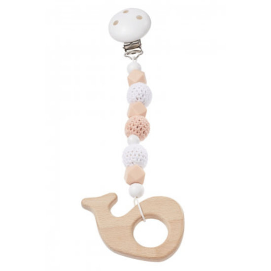 Stafil SpA Houten Baby Speenclip 3,7x11,5 cm.  Licht Blauw