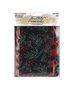 Tim Holtz Idea-Ology Mini File Folders Christmas 8 pcs.