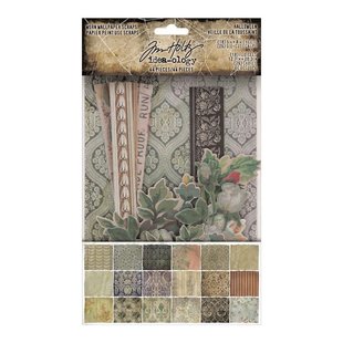 Tim Holtz Idea-Ology Worn Wallpaper Scraps Halloween 44 pcs.