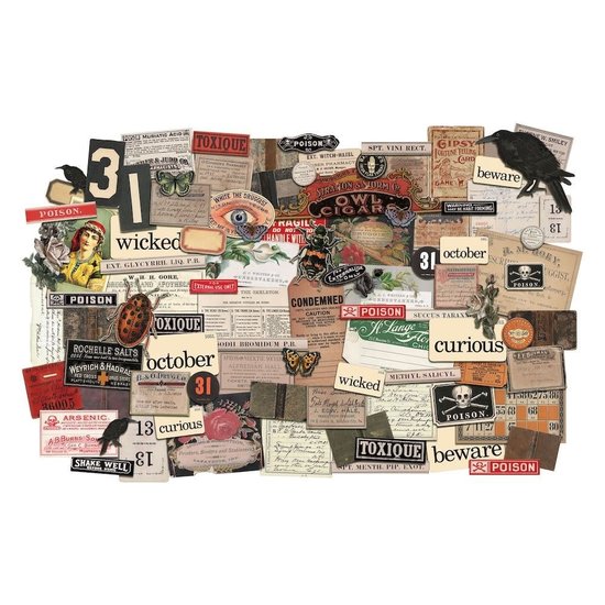 Tim Holtz Tim Holtz Idea-Ology Ephemera Pack Halloween 93 pcs.