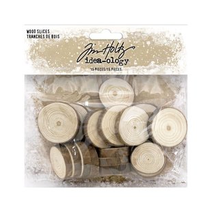 Tim Holtz Idea-ology Wood slices 15 pcs