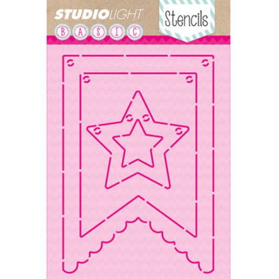 Studio Light Studio Light Basic stencil sjabloon Vlaggen ster