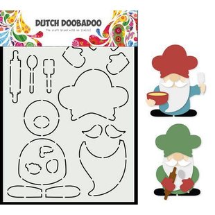 Dutch Doobadoo Snij Stencil A5 Built Up Cooking Gnome