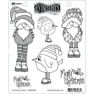 Ranger Dylusions Cling Stamp Set Christmas Just Robbin Along By Dyan Reaveley