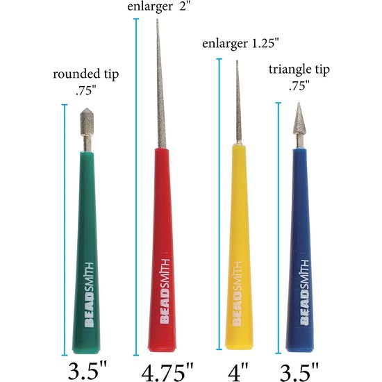 The Beadsmith The Beadsmith bead reamer set 4 st. assorti
