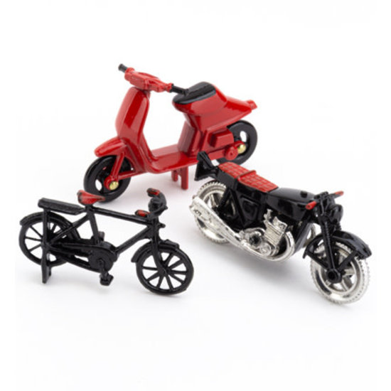 Stafil SpA Miniatuur Bromfiets Zwart 6cm