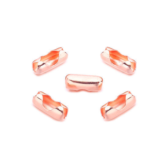 Metalen sluiting voor bolletjes ketting 9x4mm10 st.  rosé goud