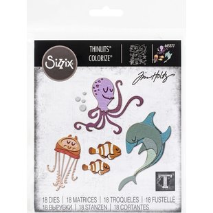 Sizzix Thinlits Die Set Tim Holtz Under The Sea #1 Colorize 22 Dies