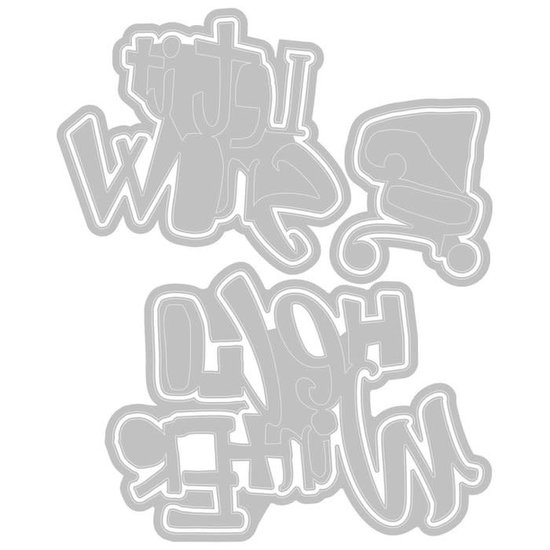 Sizzix Sizzix Thinlits Die Set Tim Holtz Festive Words  6 Dies