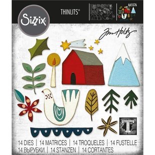 Sizzix Thinlits Die Set Tim Holtz Funky Nordic 14 Dies