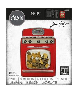 Sizzix Thinlits Die set 12PK Retro oven