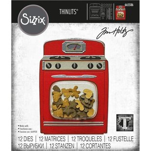 Sizzix Thinlits Die set 12PK Retro oven