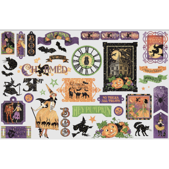 Graphic45 Graphic45 Charmed Ephemera Assortment 45 Pieces