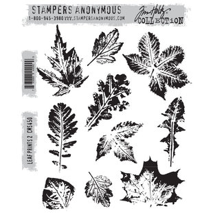 Tim Holtz Cling Stamp Leaf Prints 2