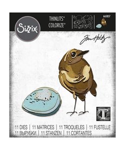 Sizzix Thinlits Die Set Tim Holtz Bird & Egg Colorize 11 Dies