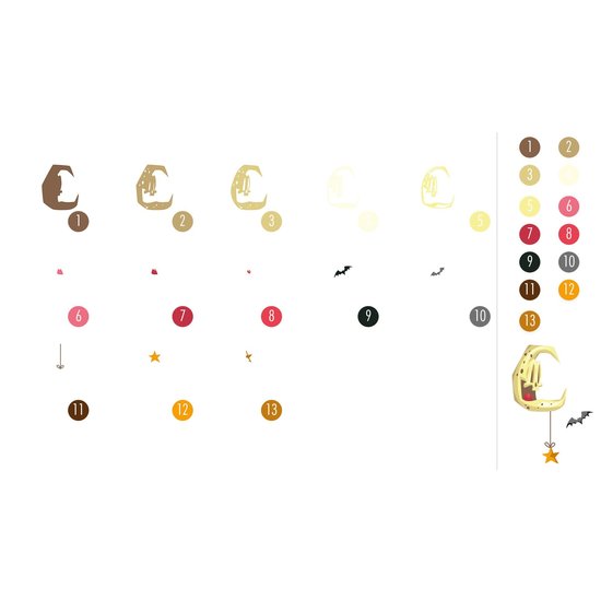 Tim Holtz Sizzix Thinlits Die Set Tim Holtz Halloween Otis Colorize 13 pcs. 665998